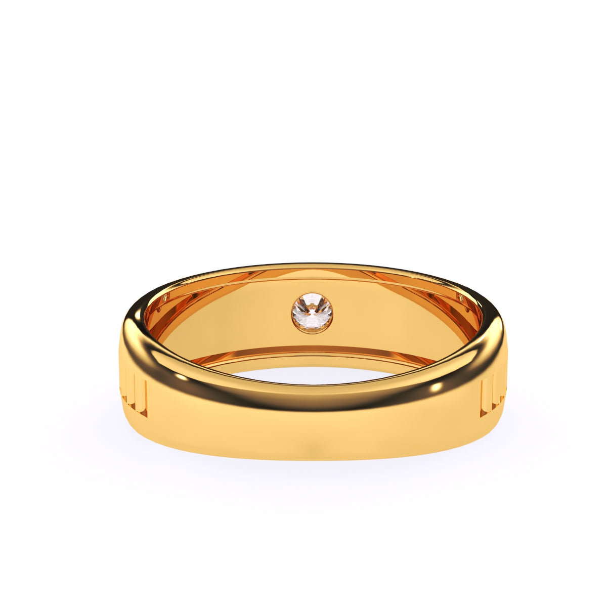 Latest Bezel Round Diamond Ring For Men